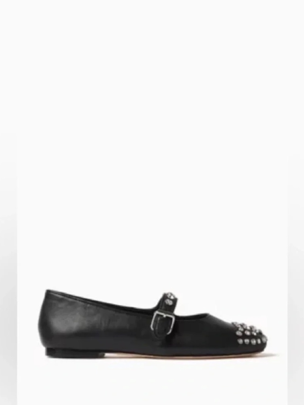 Salna Embellished Ballet Flats in Leather - Picture 2 of 7